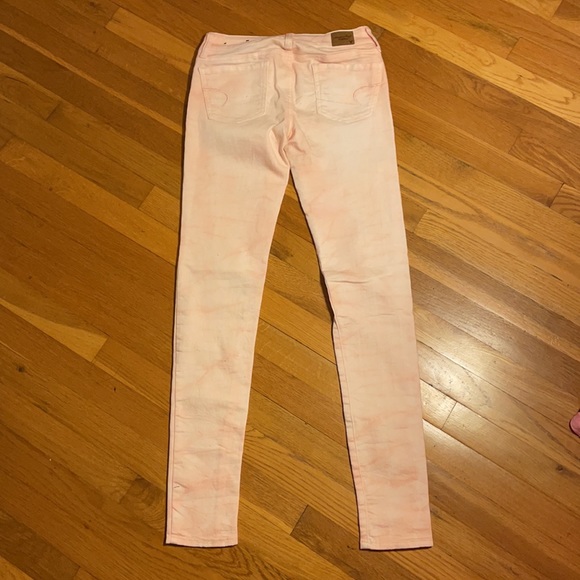American Eagle Pink Tiedye Jeggings - Picture 4 of 6